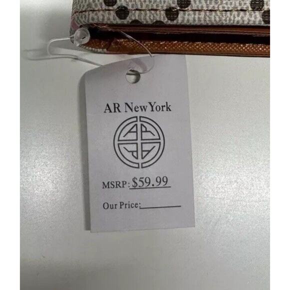 AR New York Women’s Brown Floral Print Wallet Faux Leather NWT NEW Colorful $60 - Picture 8 of 9